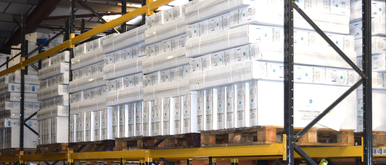 opal disposable curtains warehouse