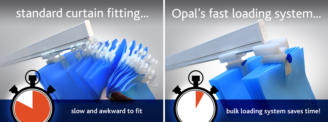opal fast loading disposable curtains